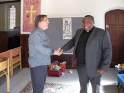 Martin welcomed into church membership by Rev Edson Dube
